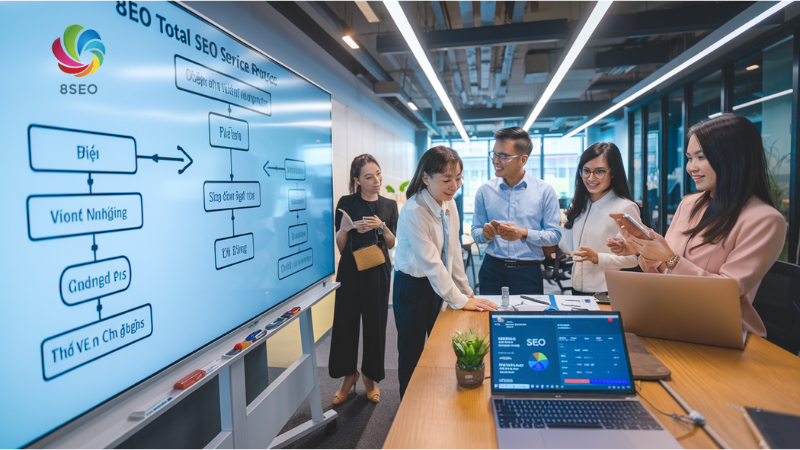 Quy trình làm việc của 8SEO trong dịch vụ SEO tổng thể